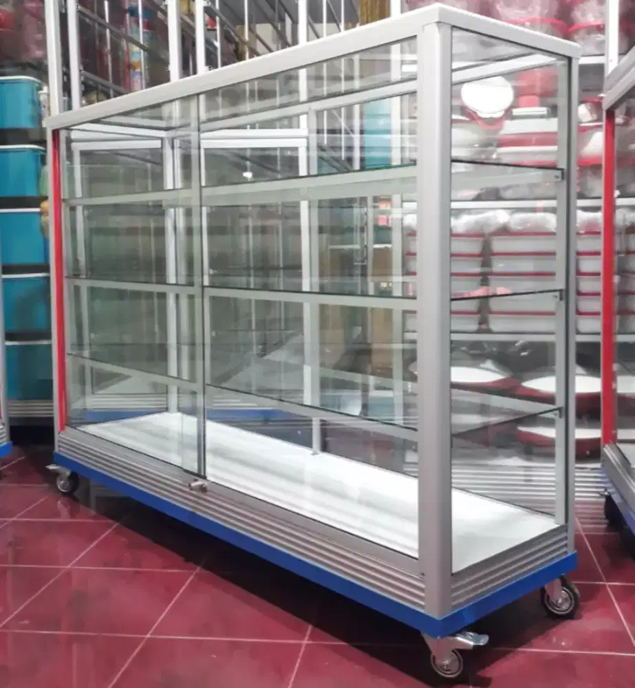 Etalase Panjang 1,5 Meter || Pakai Roda