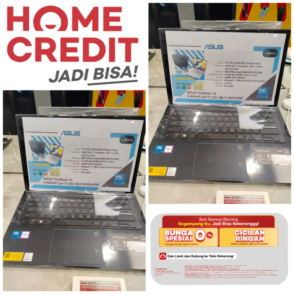 PROMO LAPTOP ASUS VIVOBOOK 14 CORE i5 Windows 11 Memori 8/512GB