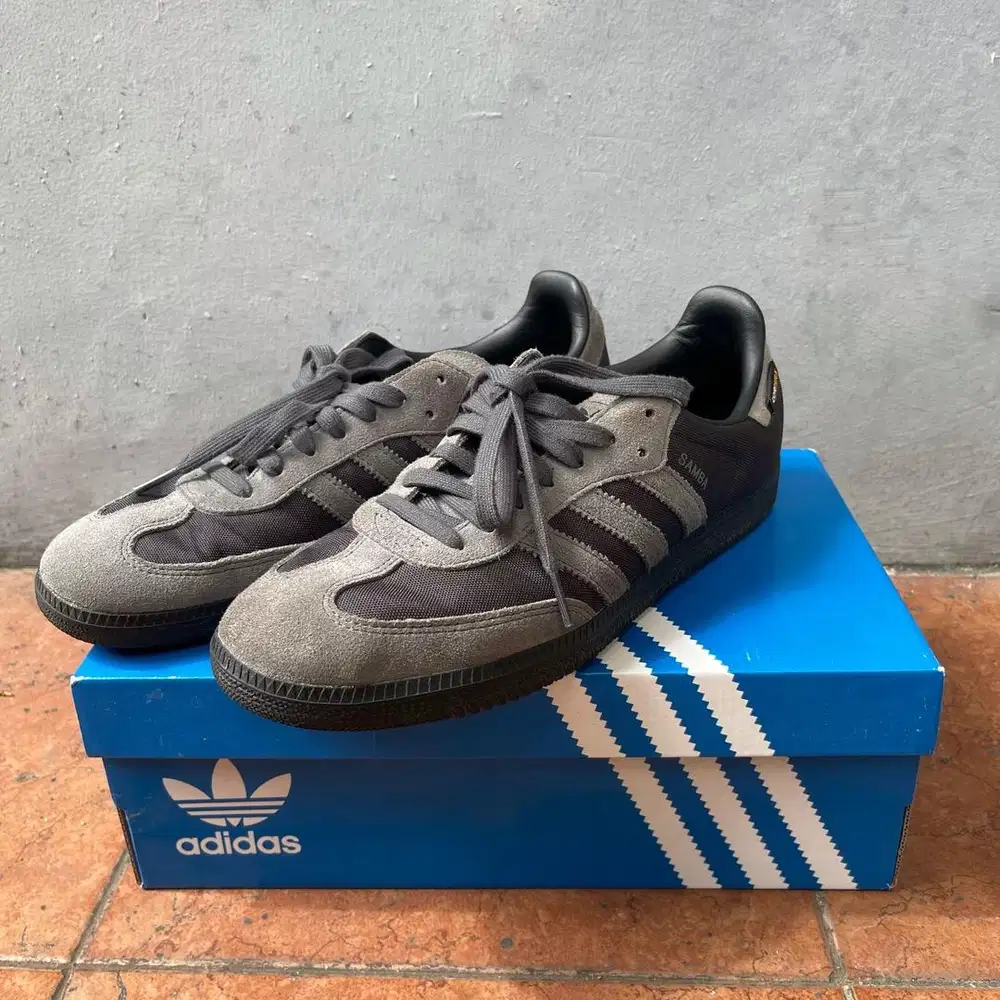 Sepatu sneakers adidas samba OG black grey ORI