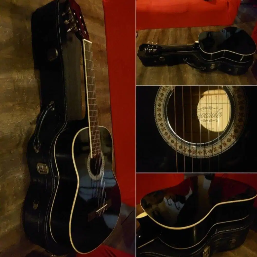 Gitar Akustik Nilon Klasik Espanola Black Elegant Original