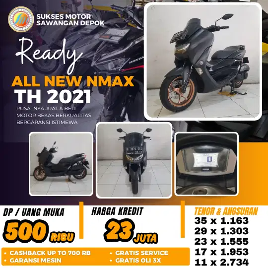 PROMO DP 500 CASH KREDIT YAMAHA NMAX NEW TH 2021 UNIT MULUS BERGARANSI