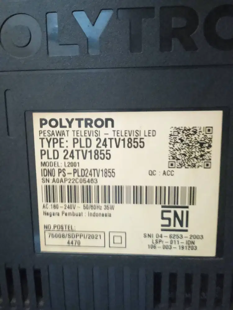 Led Tv Polytron 24 +STB + Speker(2)