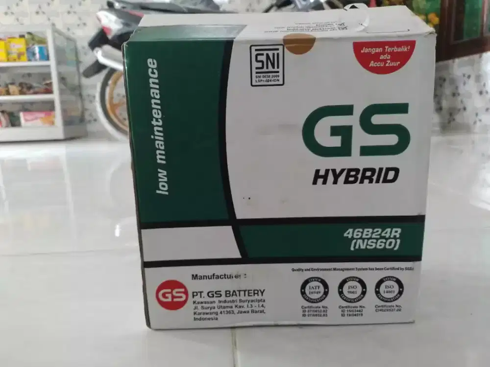 Accu baru belum pernah pakai