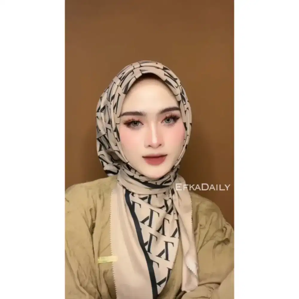 Monogram jilbab voal branded