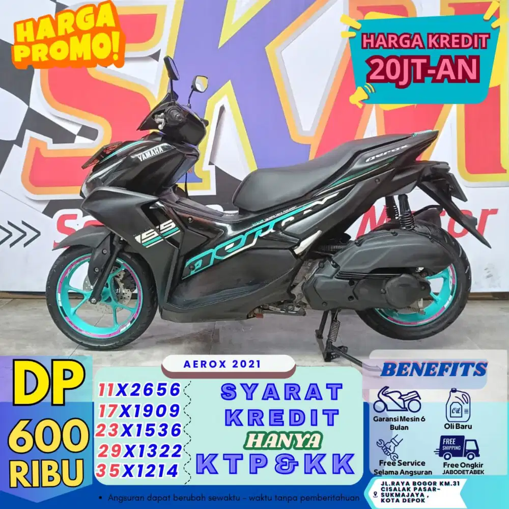 ( Aerox tahun 2021 dp:600 km low cash credit