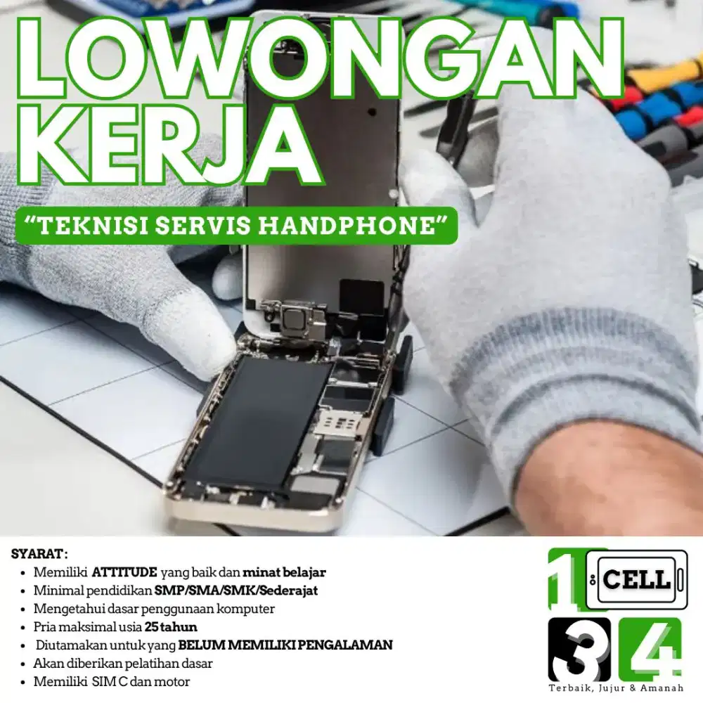 Lowongan Teknisi Servis handphone