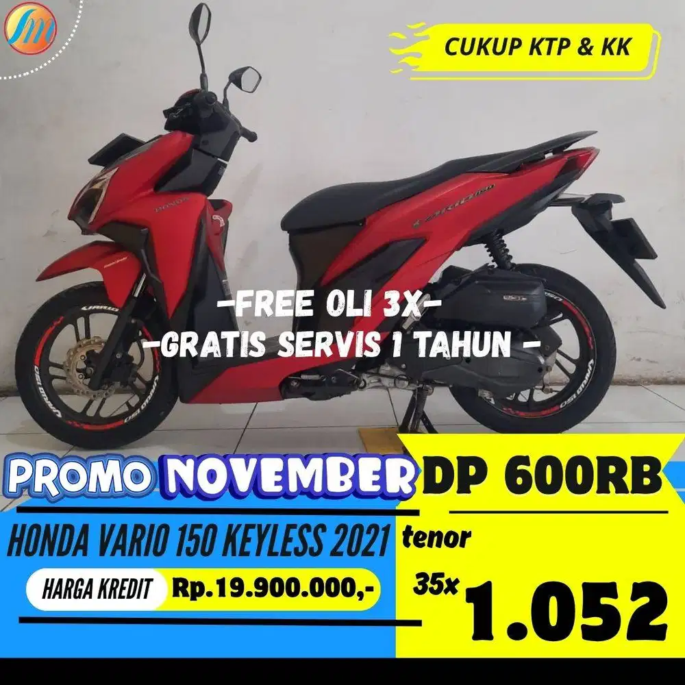 HONDA VARIO 150 KEYLESS 2021 KREDIT DP 600RIBU ANGSURAN TERJANGKAU