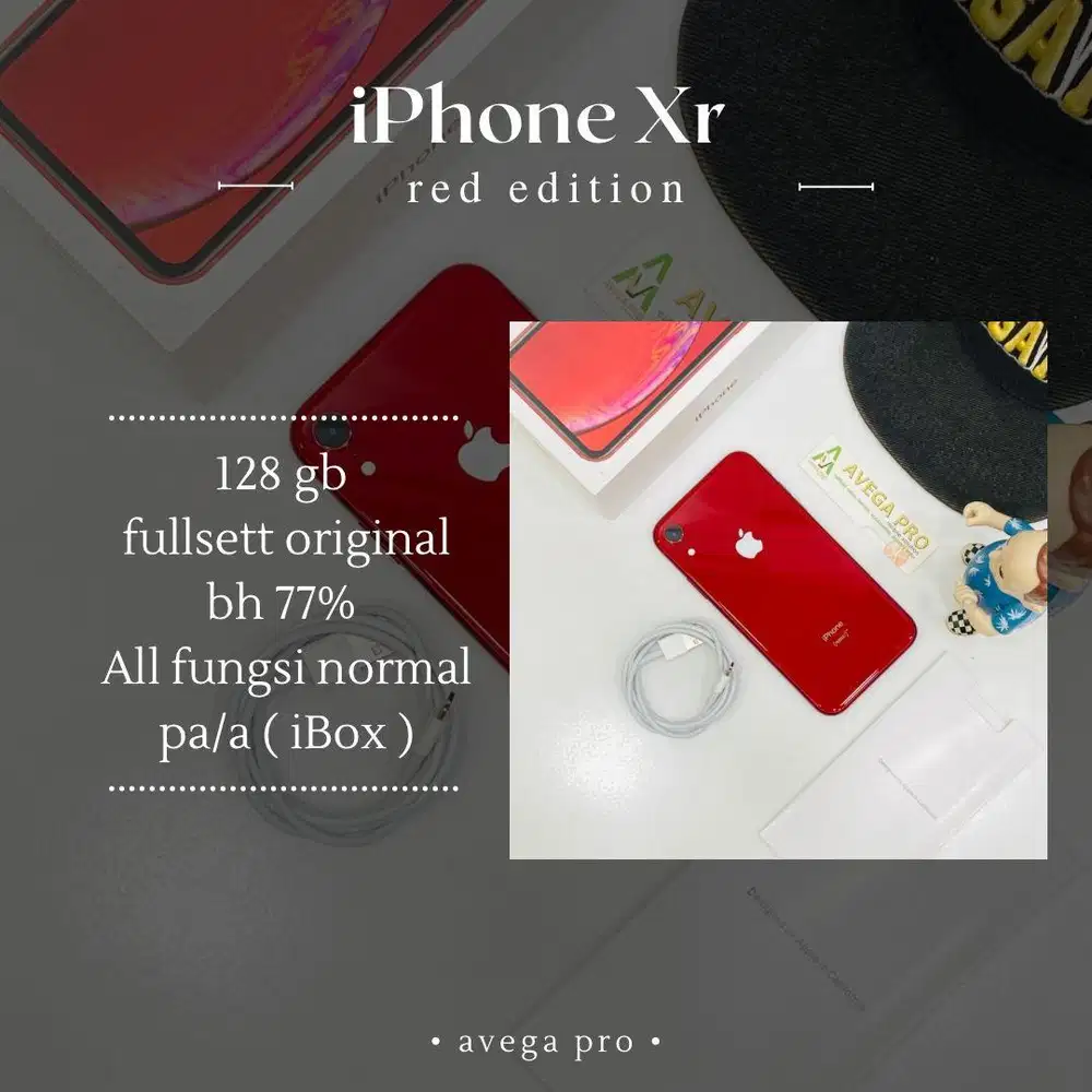 Second iphone xr 128 gb space red garansi resmi indonesia