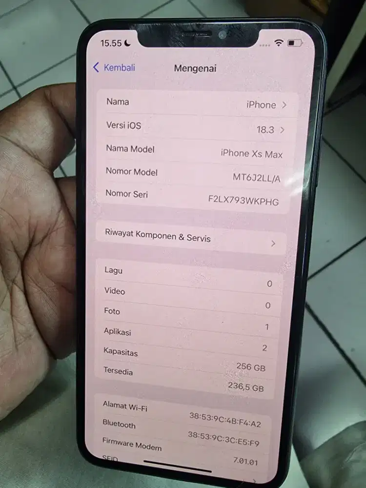 Iphone XS Max 256gb batangan minus