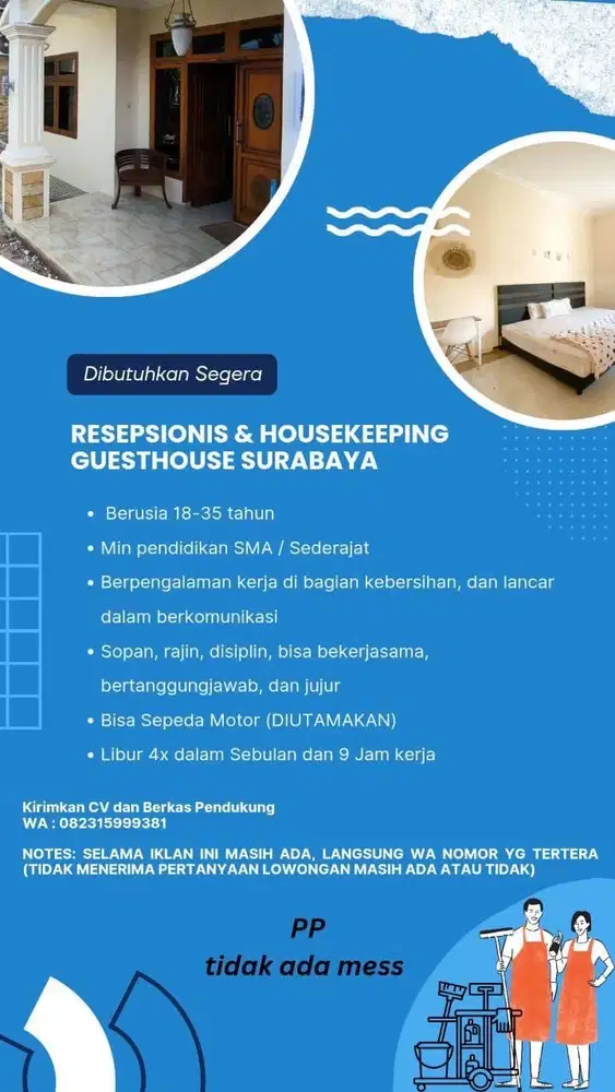 LOWONGAN KERJA - SURABAYA HOMEY