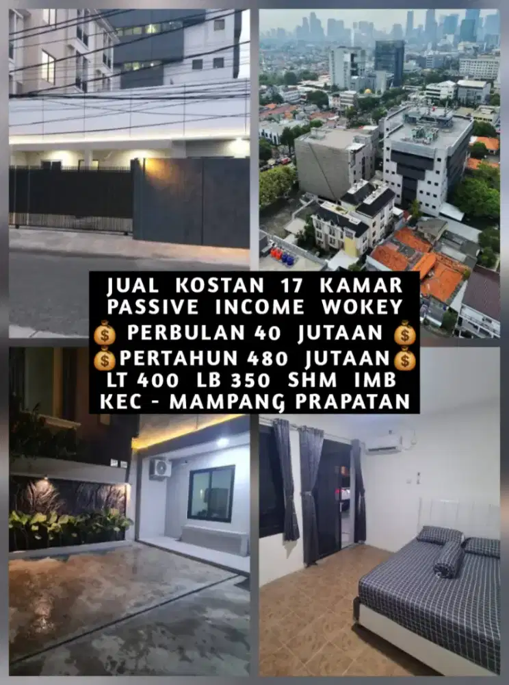 JUAL KOST KOSAN 17 KAMAR DI MAMPANG PRAPATAN JAKARTA SELATAN