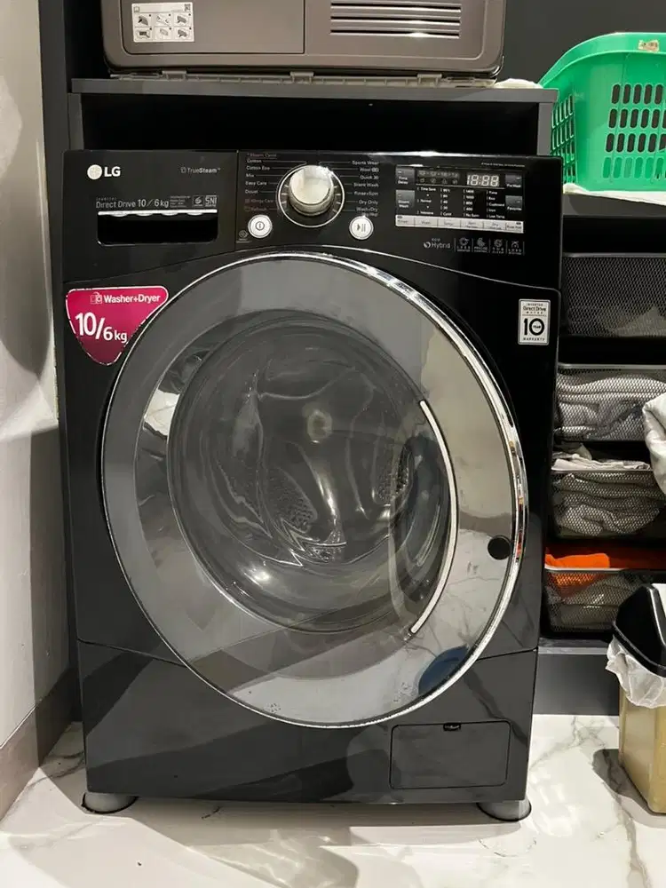 Jual second mesin cuci front loading washer & dryer LG