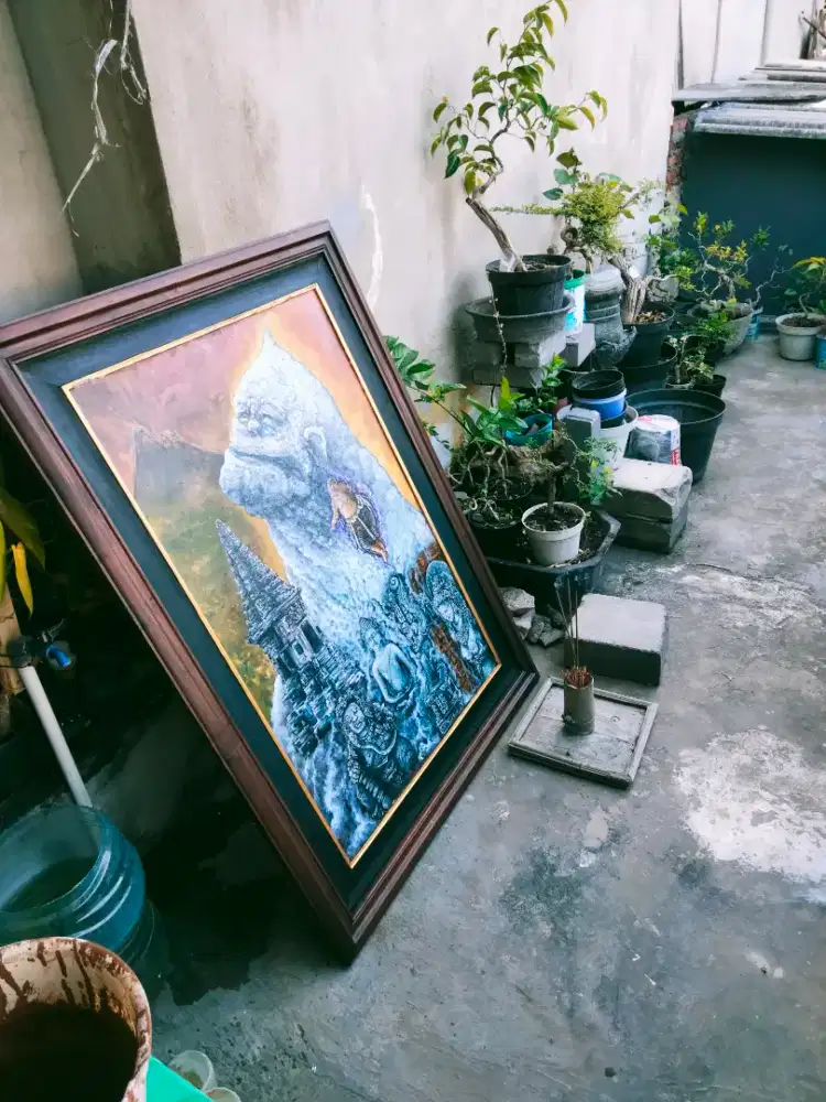 Lukisan semar akrilik on canvas