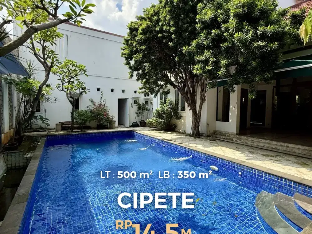 rumah privet pool di cipete jakarta selatan dekat MRT akses jalan besar