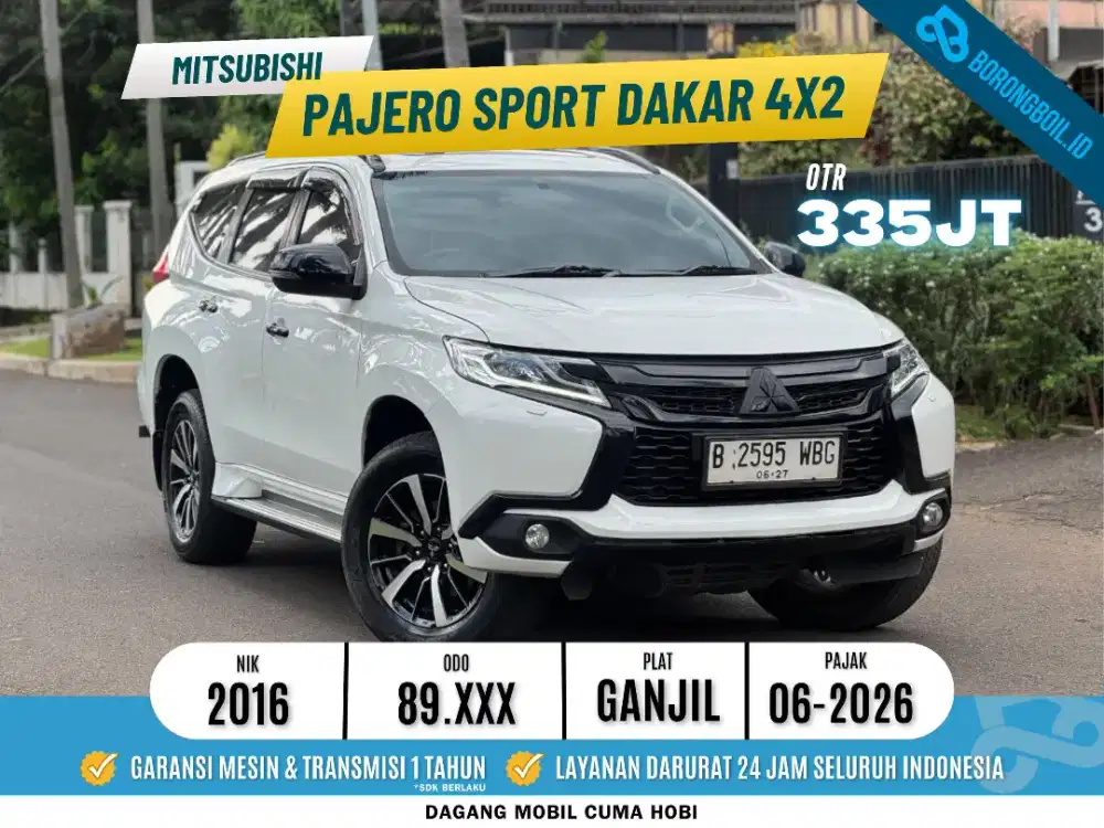 Mitsubishi Pajero Sport Dakar 4X2 AT 2016 Putih Mutiara  SIAP PAKAI