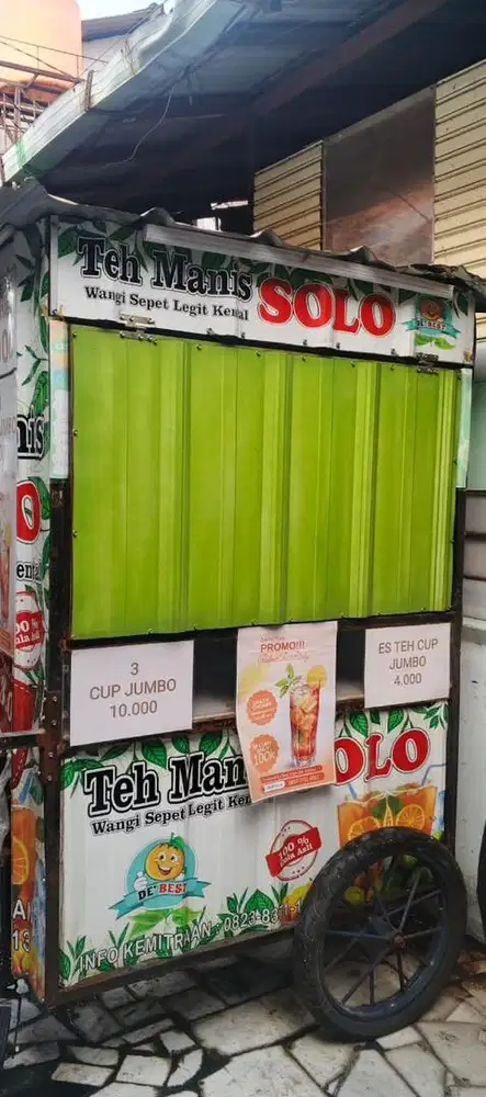 Dijual Gerobak Teh Solo Fullset, Siap Langsung Jualan!