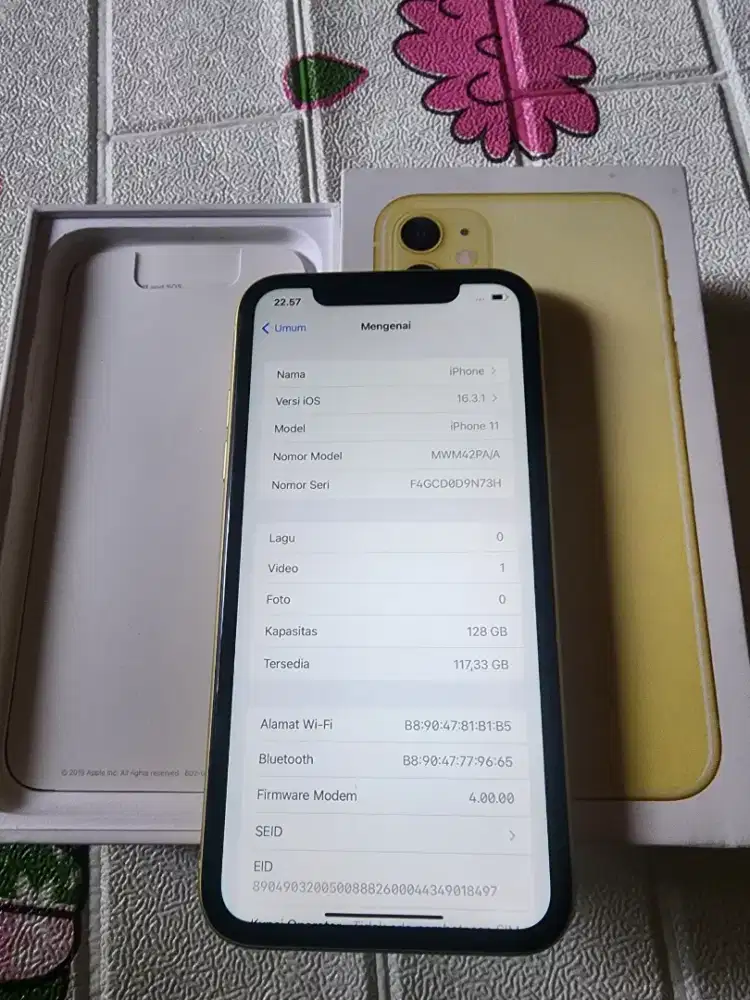 Iphone 11 128gb ex ibox warna yellow
