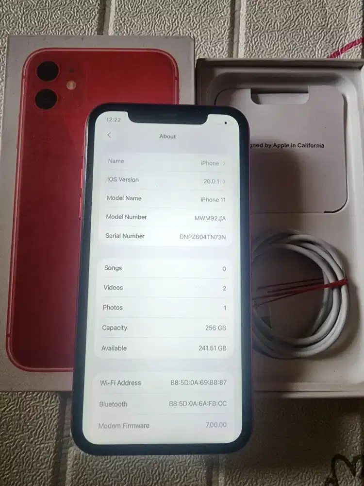 Iphone 11 256gb ex inter warna red