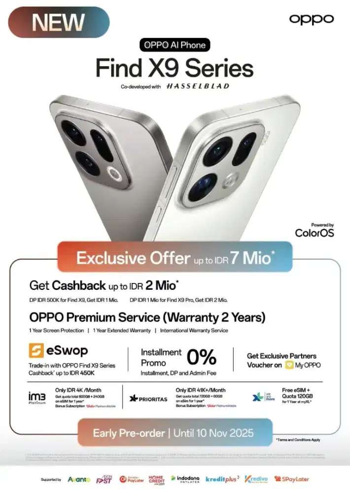 OPPO FIND X9 CASH/KREDIT