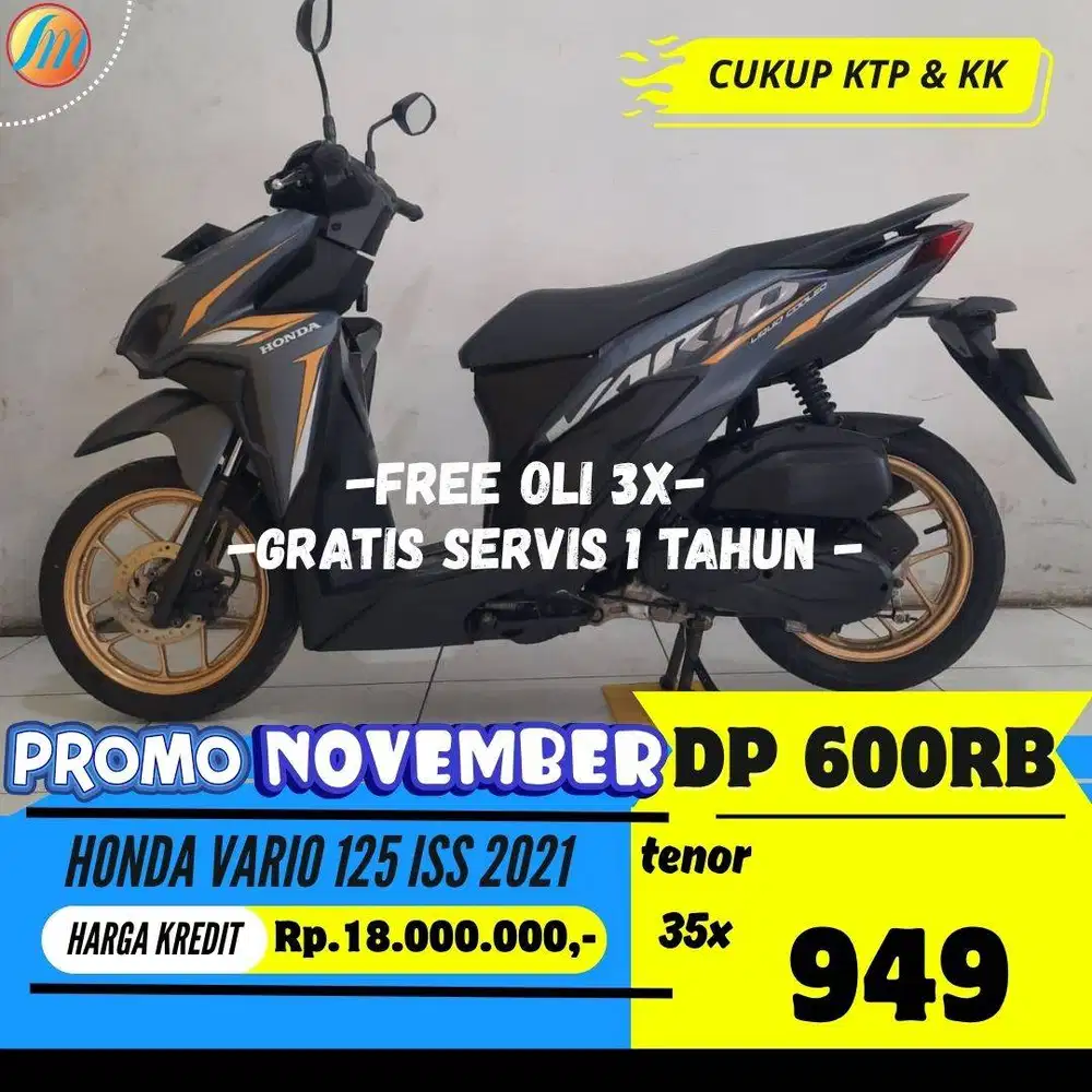 DP PROMO 600RIBU ANGSURAN RINGAN HONDA VARIO 125 ISS 2021 PAJAK ON