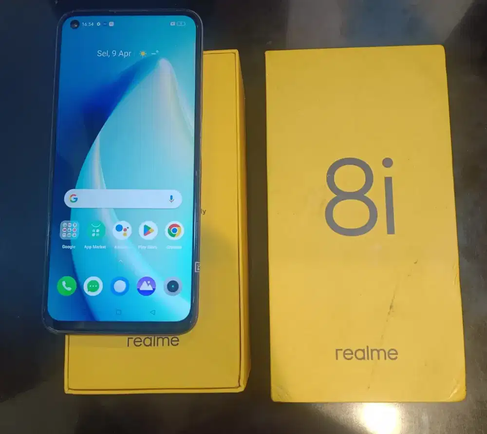 Jual Hp second Realme 8i Ram 4/64 Black mulus fullset