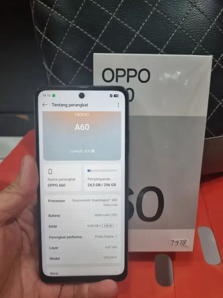 Oppo a60 original mulus lengkap