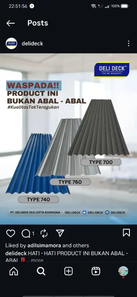 Spandek tipe 760/740/700