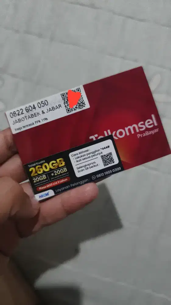 Jual Kartu SIM Telkomsel 10 Digit 082X.60.40.50