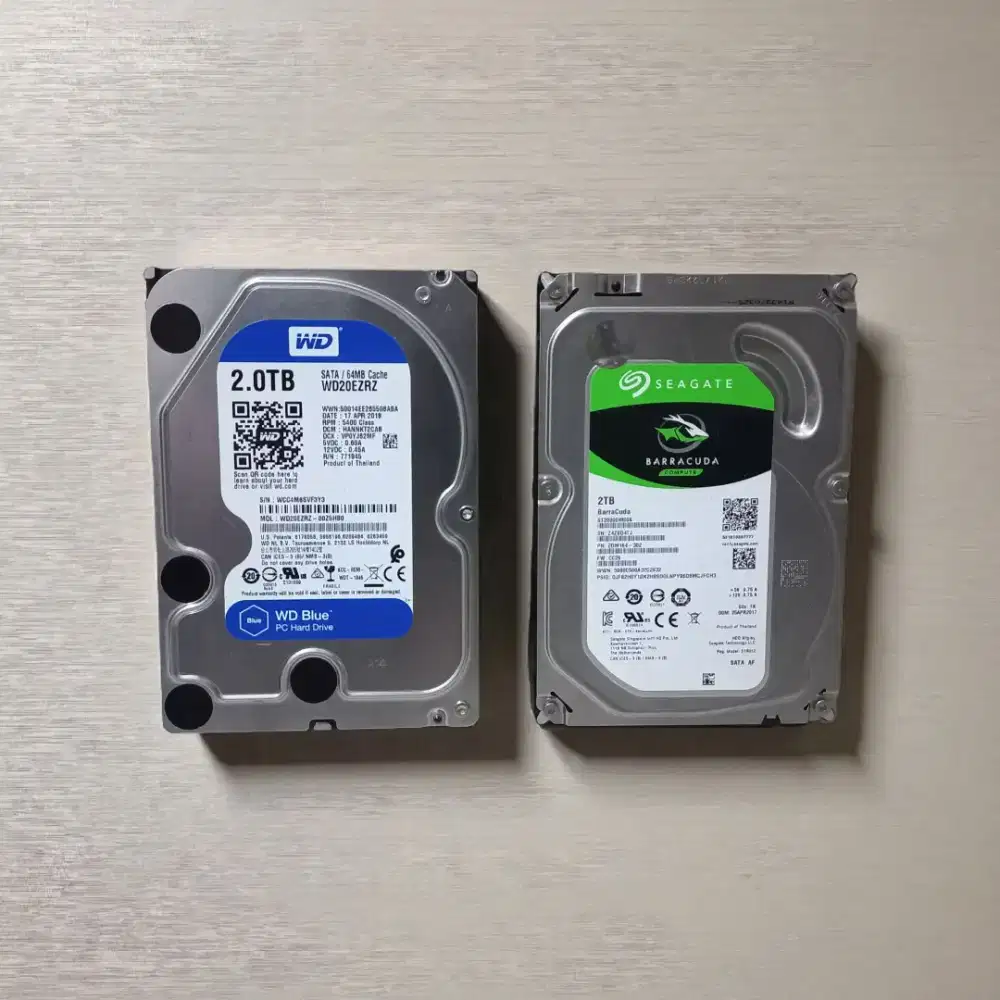 Seagate 2TB dan WD Blue 2TB