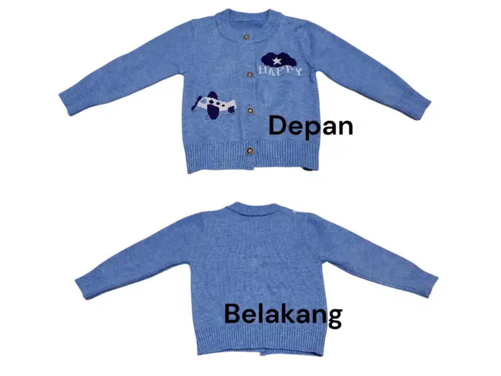 2 pcs Baju sweater bayi untuk cowok cewek