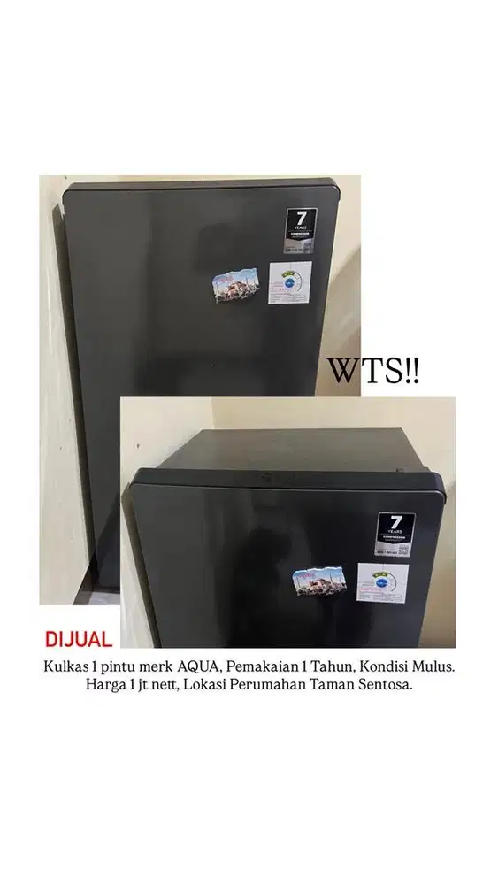 Dijual kulkas kondisi mulus