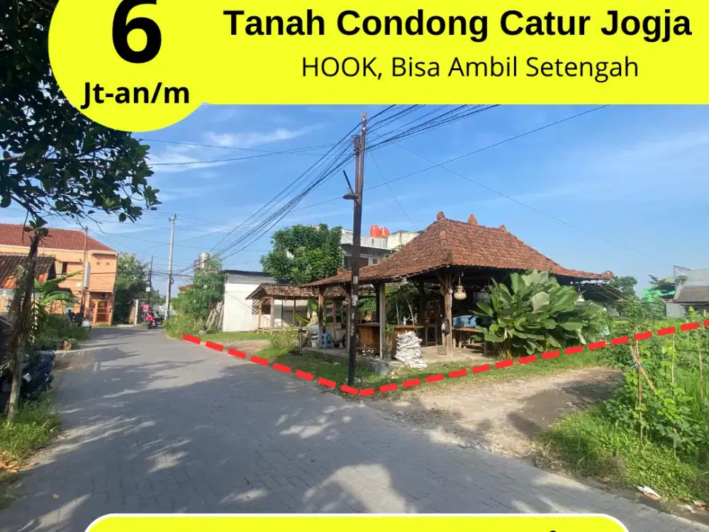 Akses Mobil Papasan ; Dijual Tanah Condong Catur , Cocok Rumah Kost Jogja
