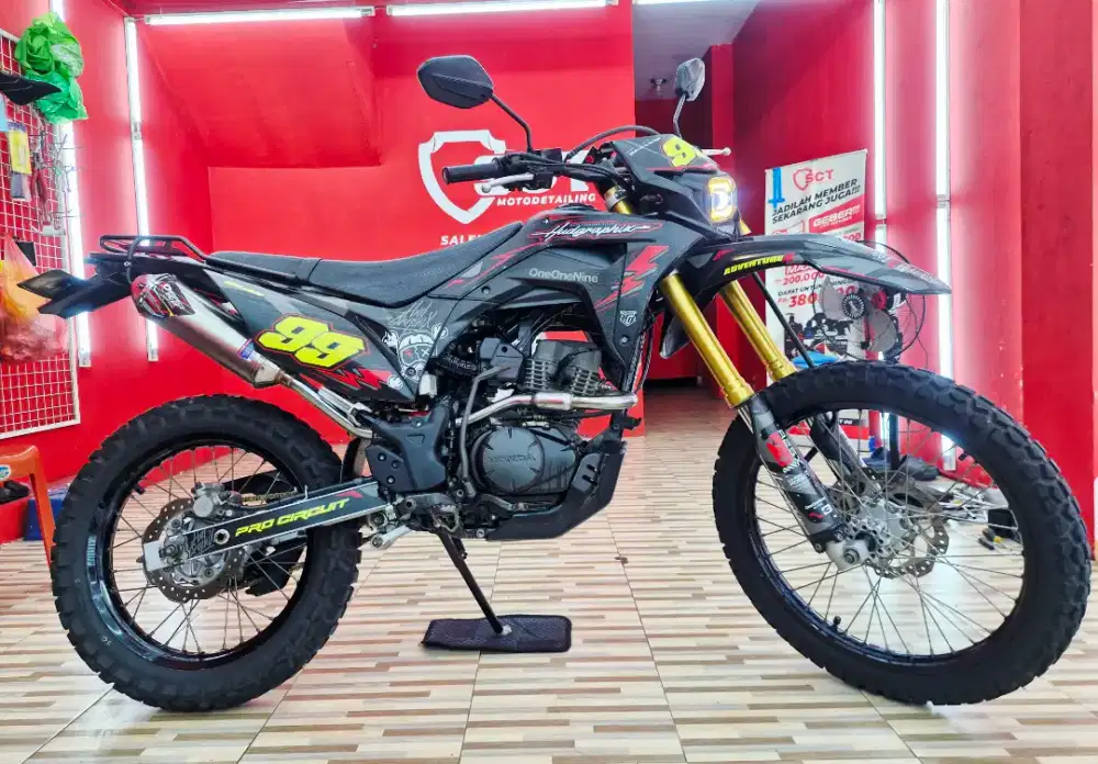 JualCpt90%LikeNew Modif 9Jt HONDA CRF 150 2021 HITAM TRAIL