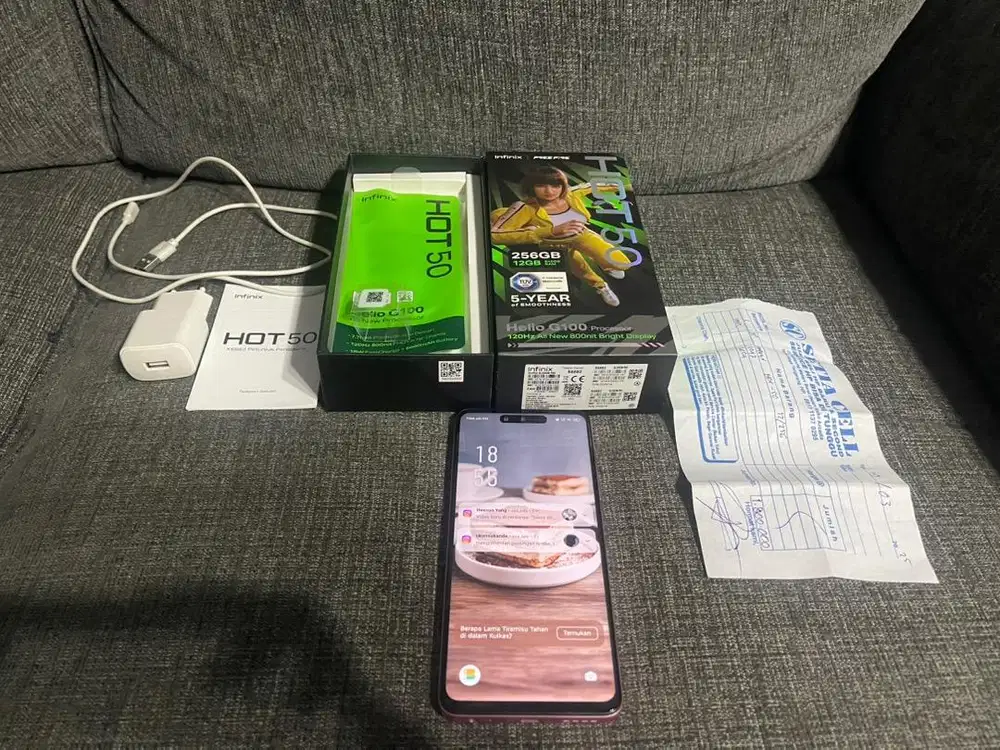 Hp infinix hot 50 12/256 like new original