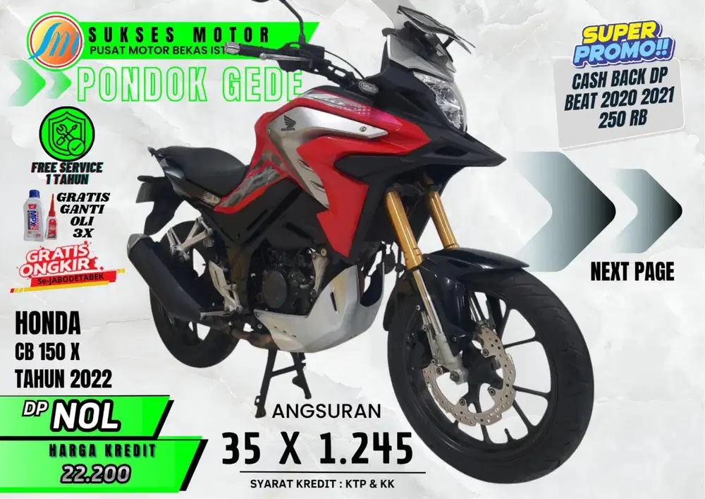 DP NOL CB 150 X TAHUN 2022 ANGAURAN BAYAR DI AWAL
