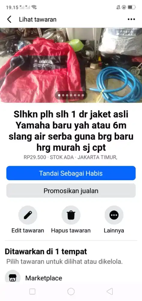 Slhkn plh slh 1 dr 6m slang air kmr mandi atau sblhnya brg baru murah2