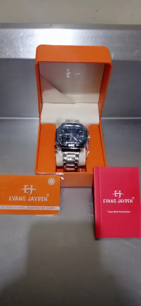 EVANS JAYDEN 9464 ST ORIGINAL 100% ANALOG CHRONOGRAPH (SILVER - BLUE)