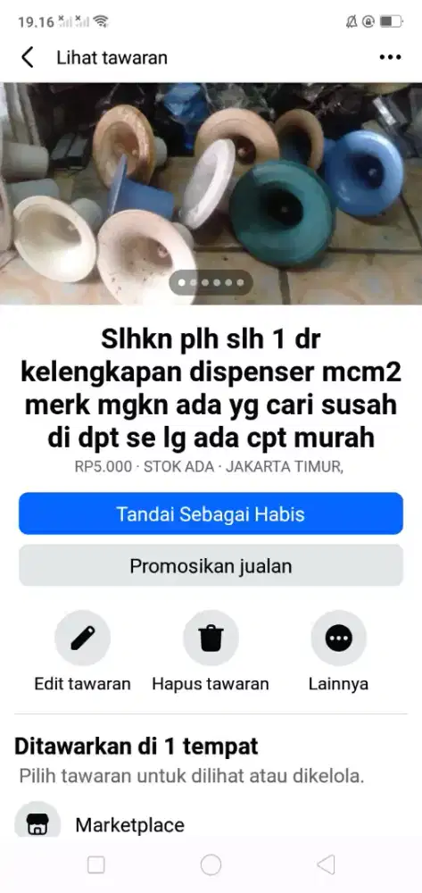 Slhkn plh slh 1 dr kelengkapan dispenser mcm2 merk mgkn ada yg perlu