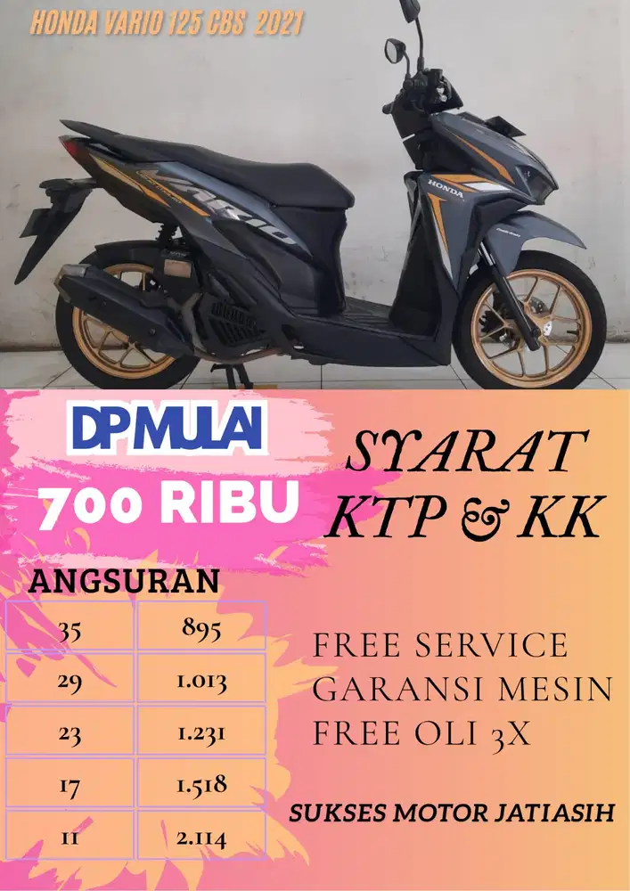 DP MURAH VARIO 125 CBS 2021 BISA CASH/KREFIT MENGGUNAKAN CC