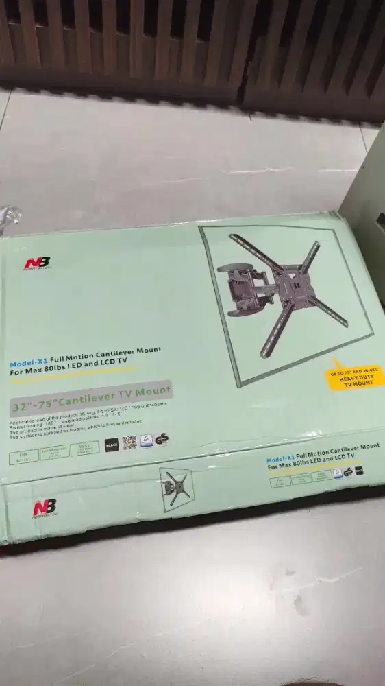 NB North Bayou Wall mounting TV Full Motion Cantilever X1
