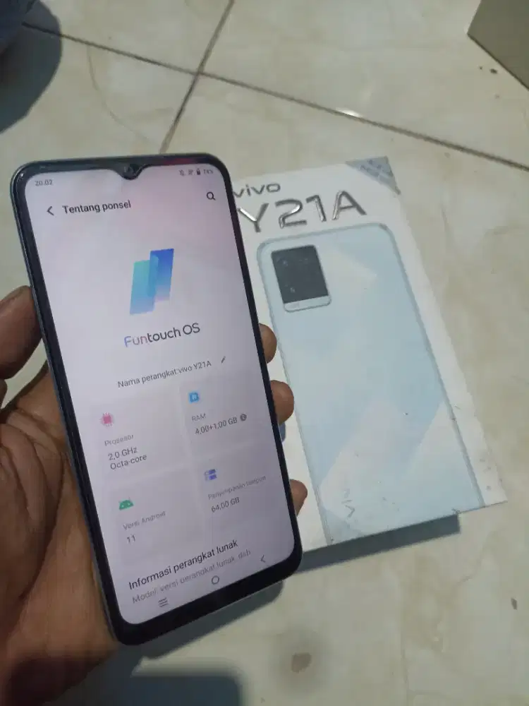 Vivo y21a 4/64 fullset original