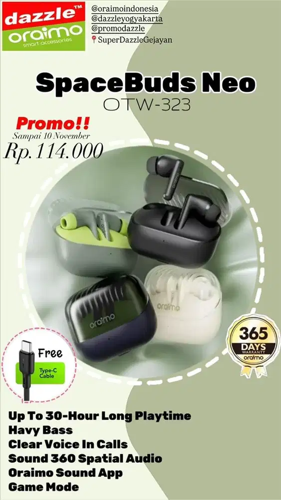 TWS Oraimo Spacebuds Neo OTW-323