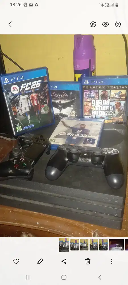 Jual PS 4 Sony pemakaian pribadi + kasetnya
