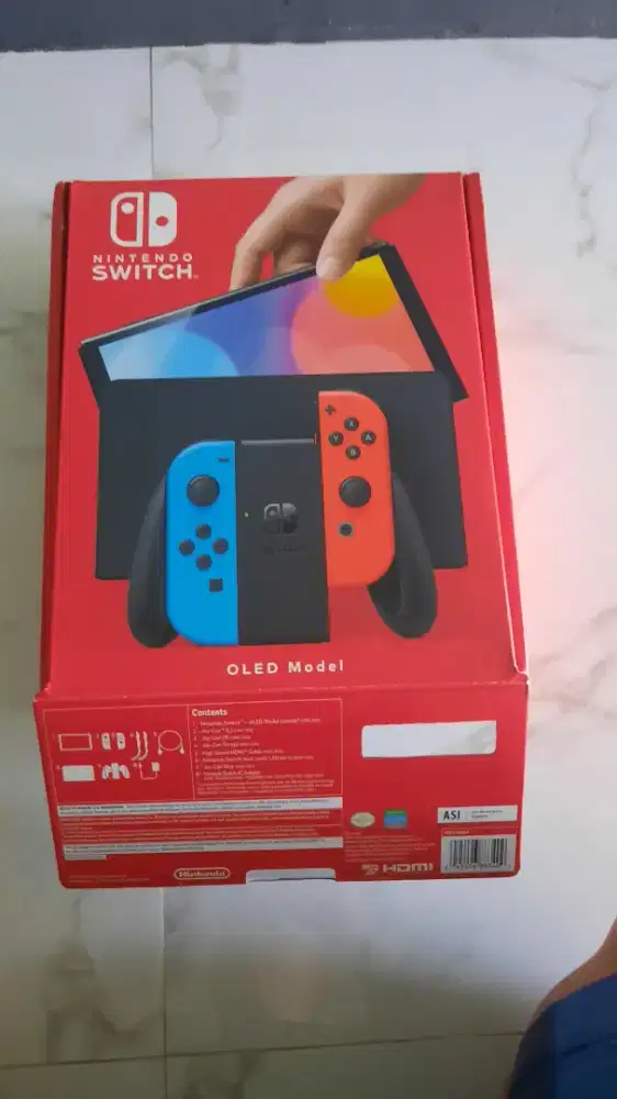 Console Nintendo switch oled neon red blue full game