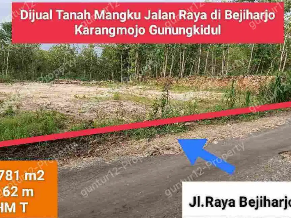 Dijual Tanah Mangku Jalan Raya Kabupaten Lokasi Strategis murah Kawasan Wisata
