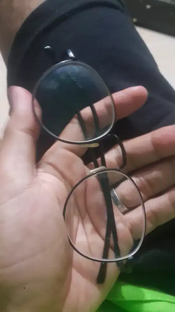 kacamata minus frame besi crome