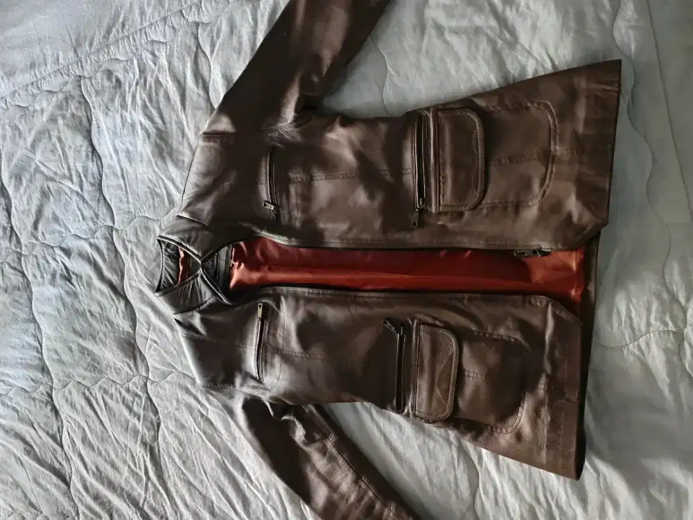 Jaket kulit domba UK M tp 500.000