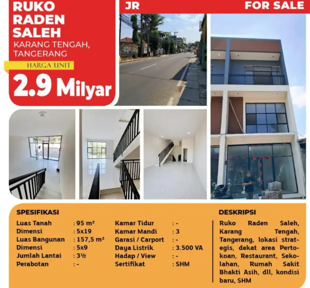 Rumah/ ruko pinggir jalan