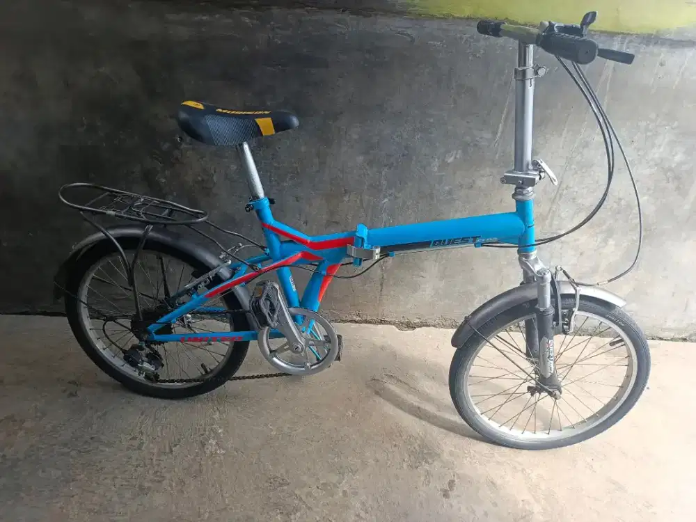 Sepeda lipat size 20 merk United quest bekas fungsi normal harga murah