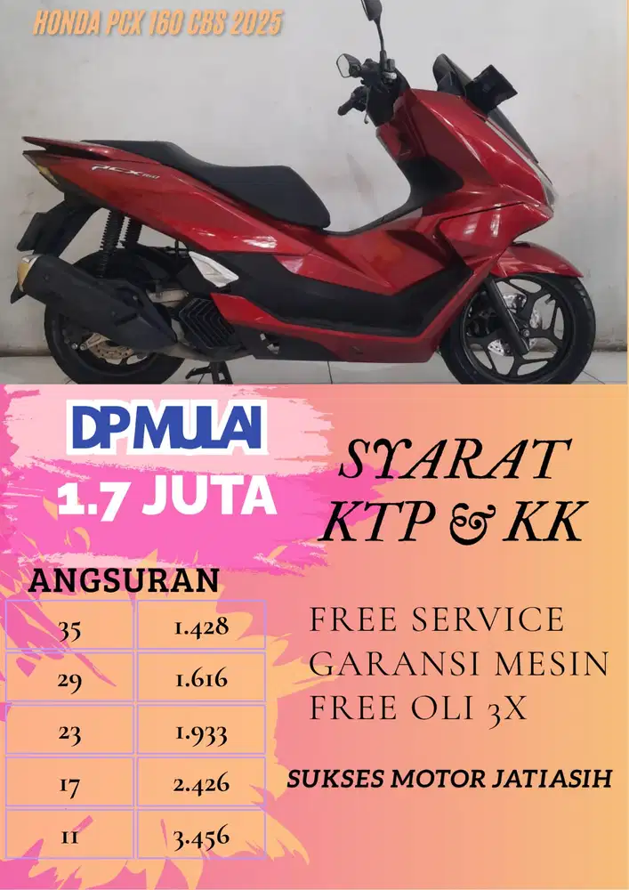 SERIES TERBARU PCX 160 CBS 2025 BISA CASH/KREDIT MENGGUNAKAN CC